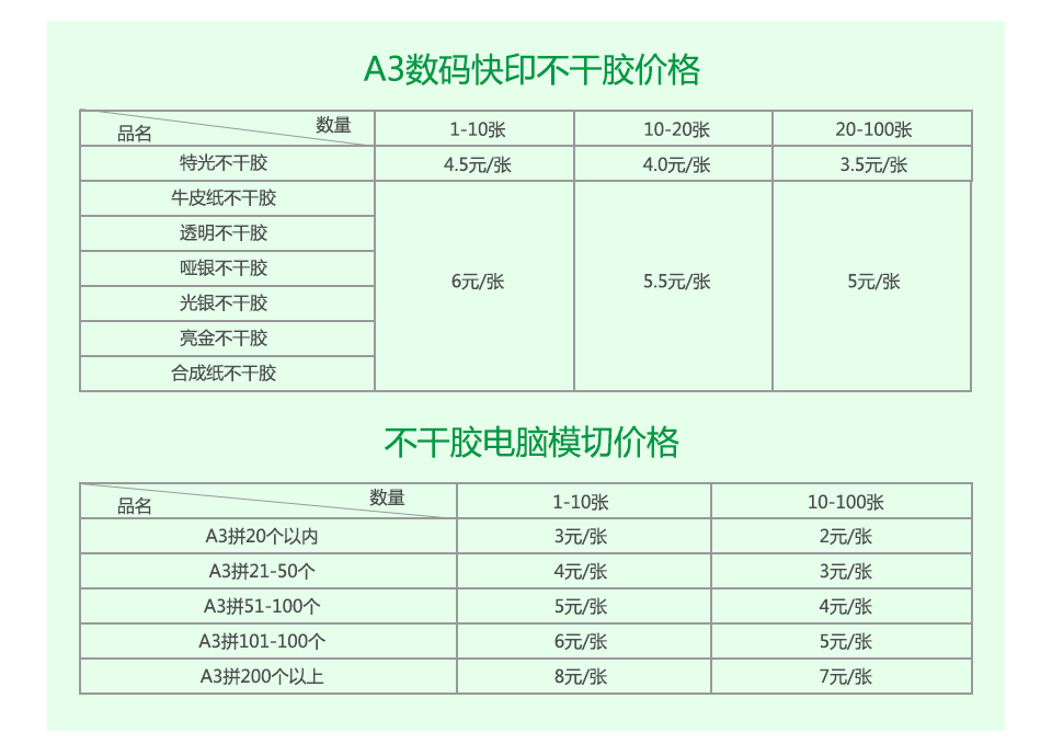 特光银_透明_哑银_合成纸_牛皮纸不干胶打样